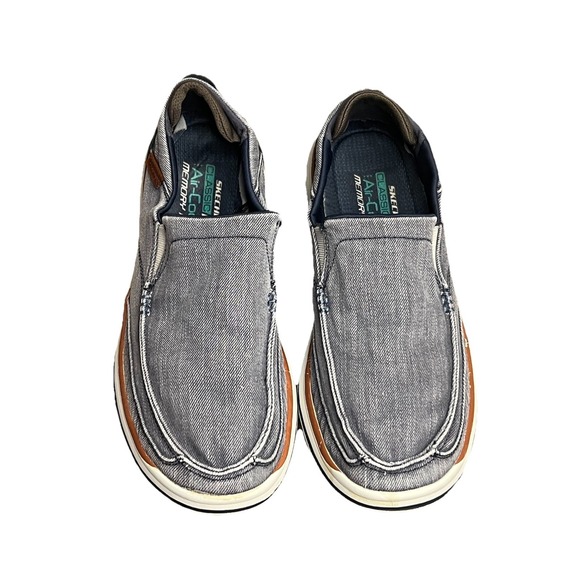SKECHERS MENS ELSON-AMSTER SLIP ON SNEAKERS SIZE 9.5 - Picture 1 of 15